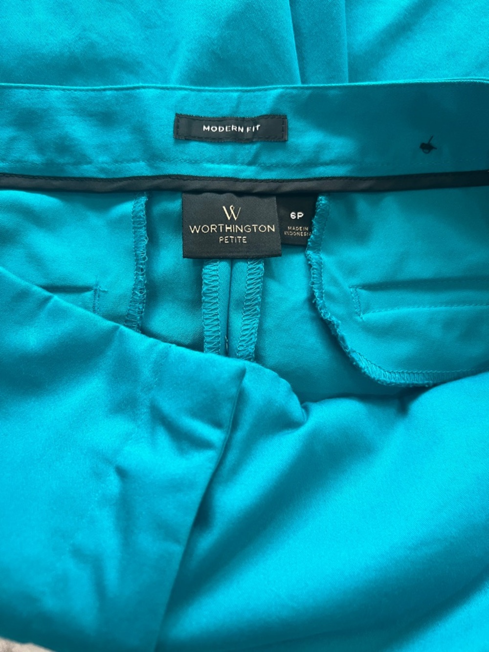 3 piece Teal Women's Blazer & Pant Set with top - Picture 4 of 8